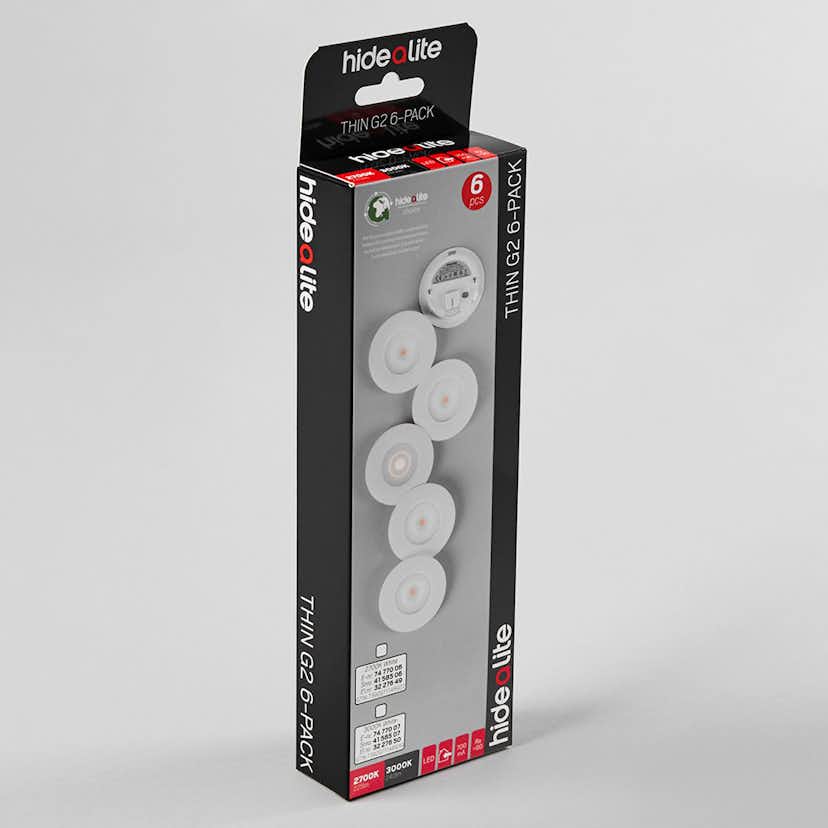 Downlight Hide-a-lite Thin G2 Thin G2 3000K 6-pack