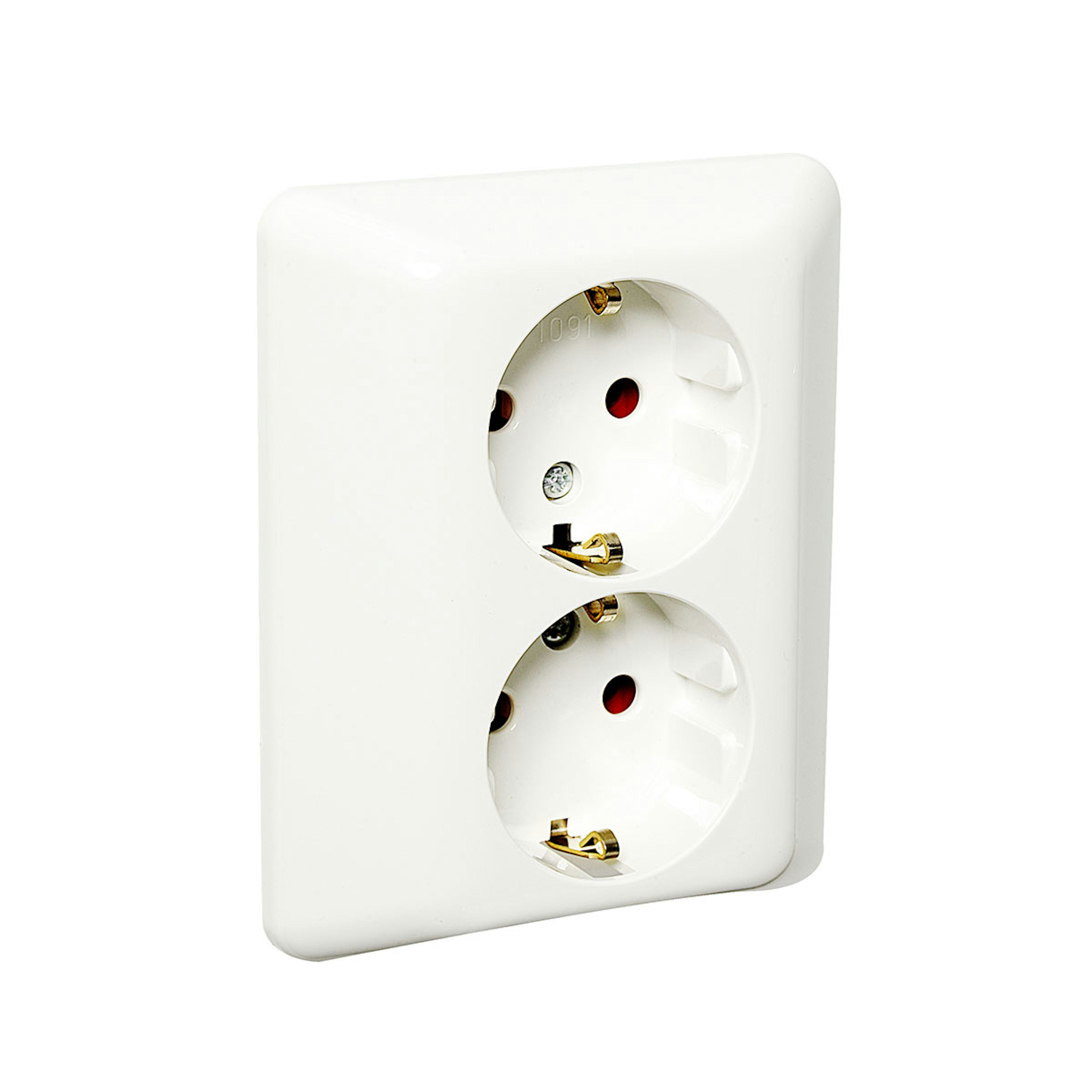 Vägguttag Elko 2-vägs MJ RS Renvit