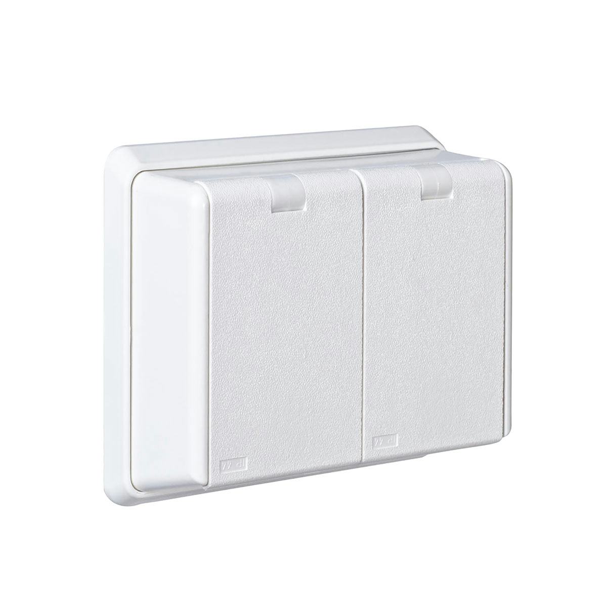 Vägguttag Elko 2-Vägs IP44 RS Renvit