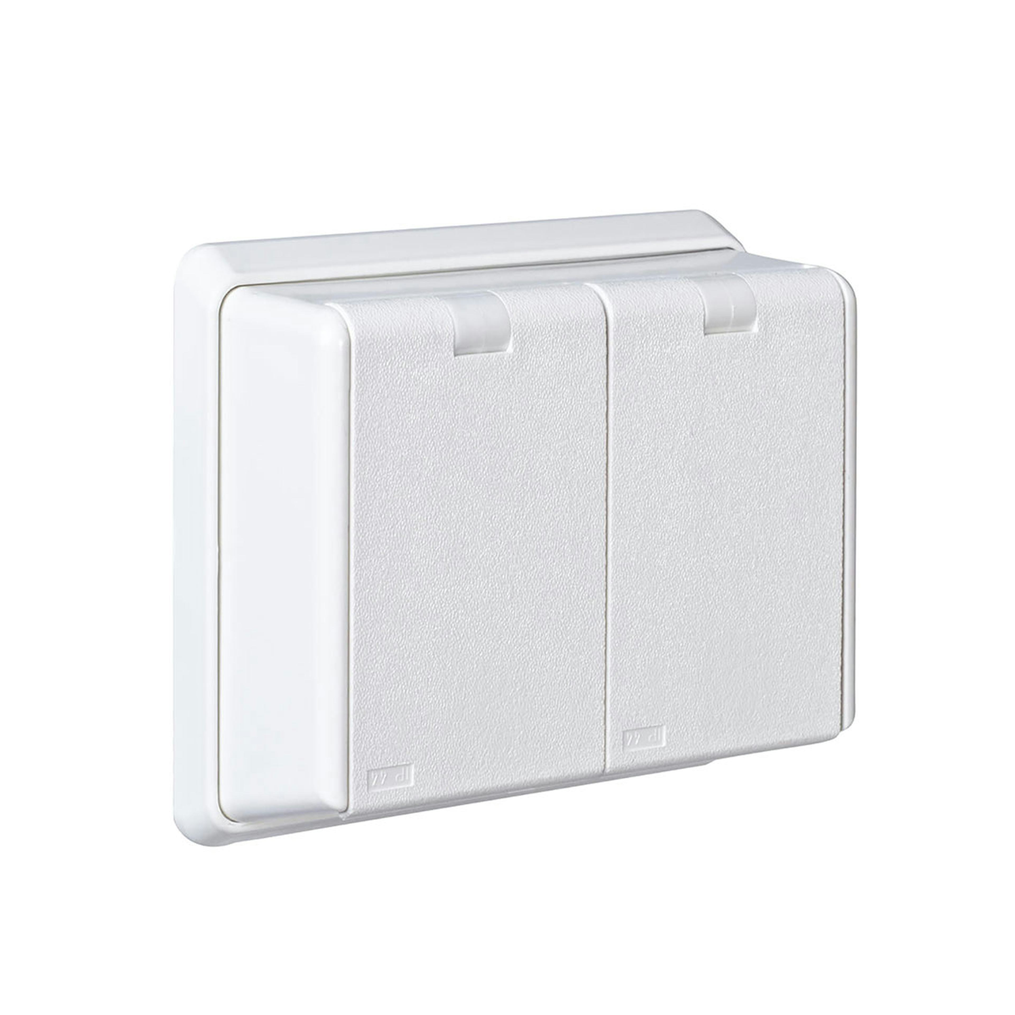 Vägguttag Elko 2-Vägs IP44 RS Renvit