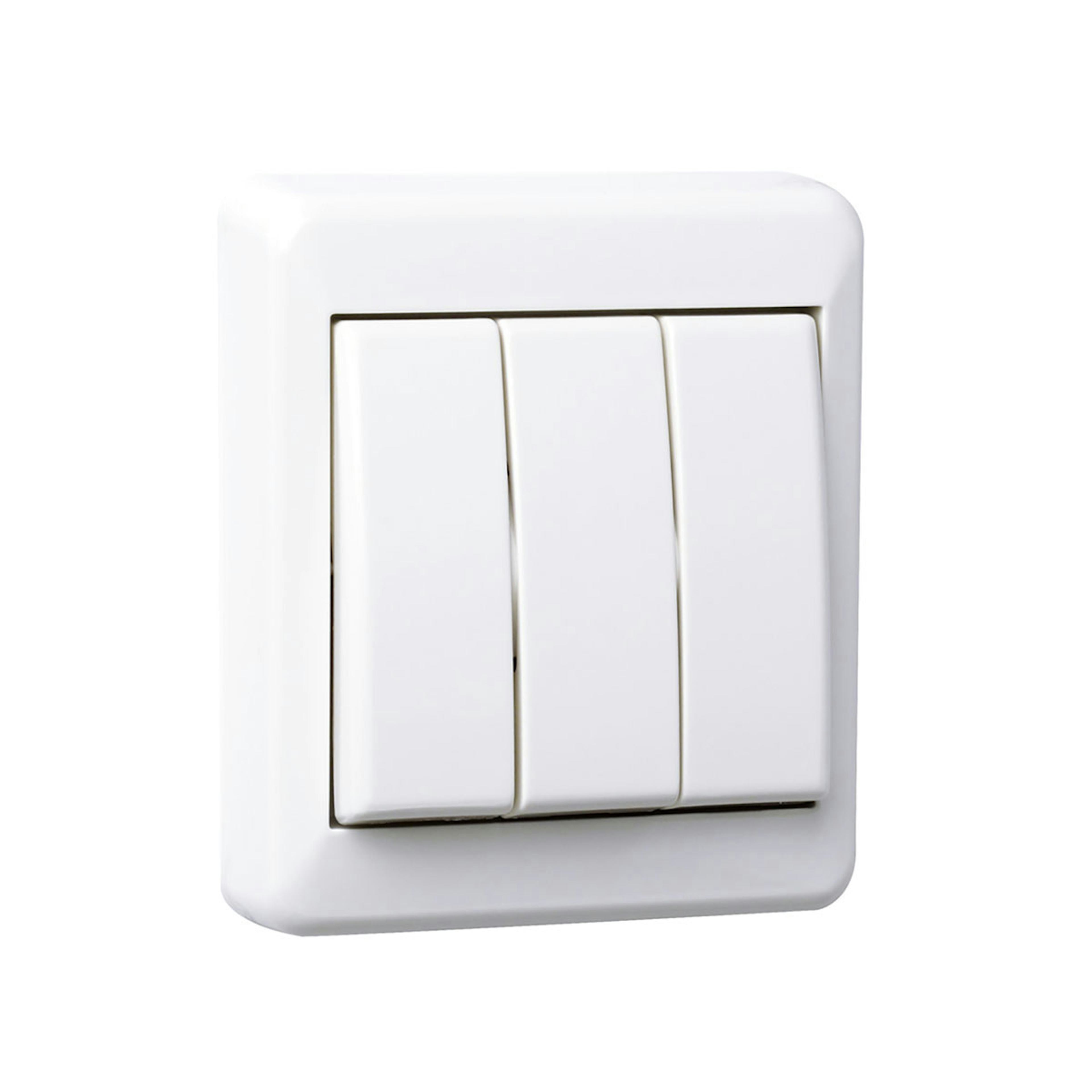 Strömbrytare Elko 3x1-Pol För utanpåliggande montage RS Renvit