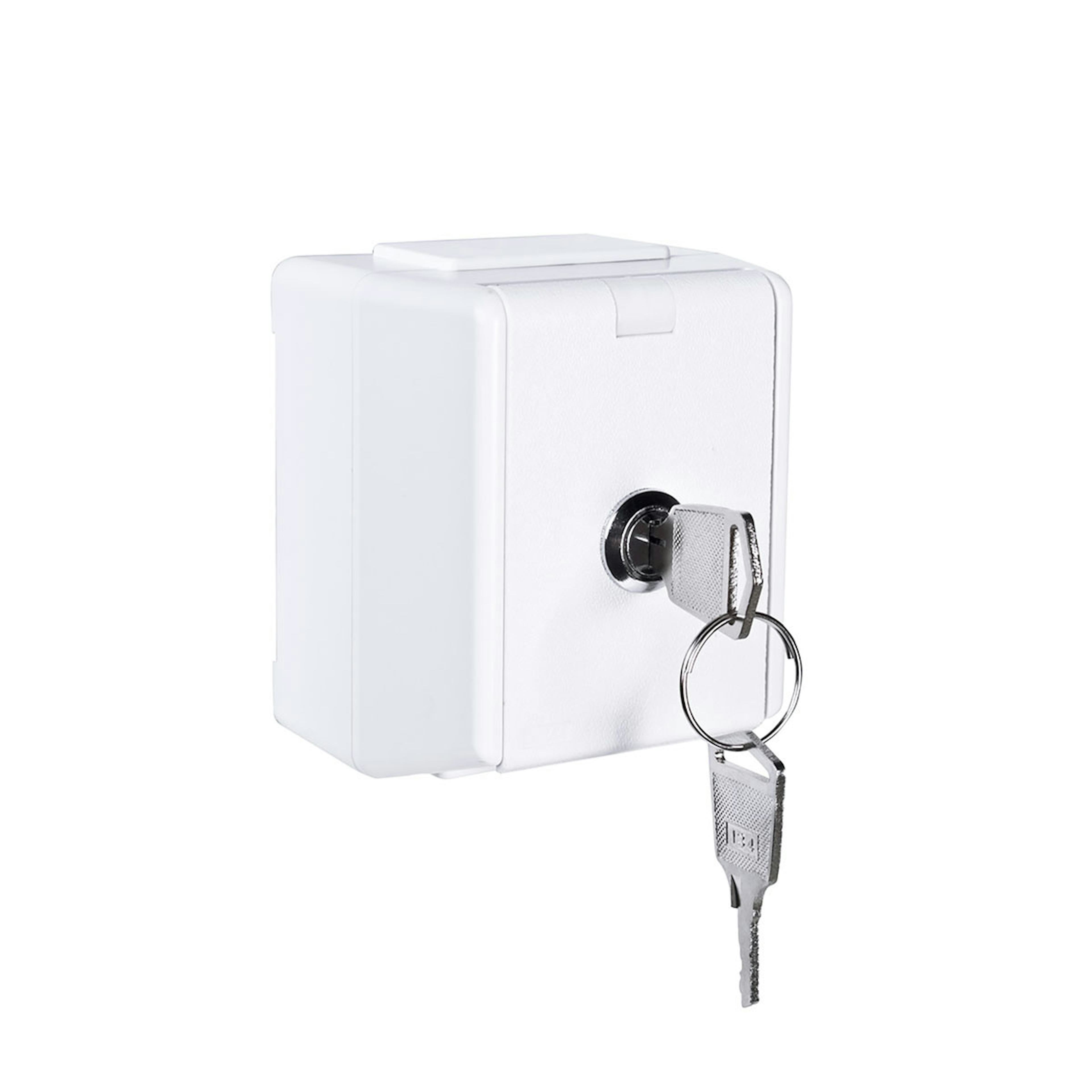 Vägguttag Elko 1-Vägs IP44 Med Lås RS Renvit