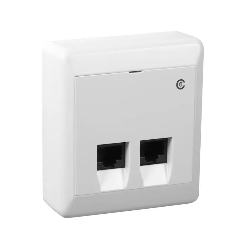 Modularuttag Elko 2X8 K6 RS Renvit