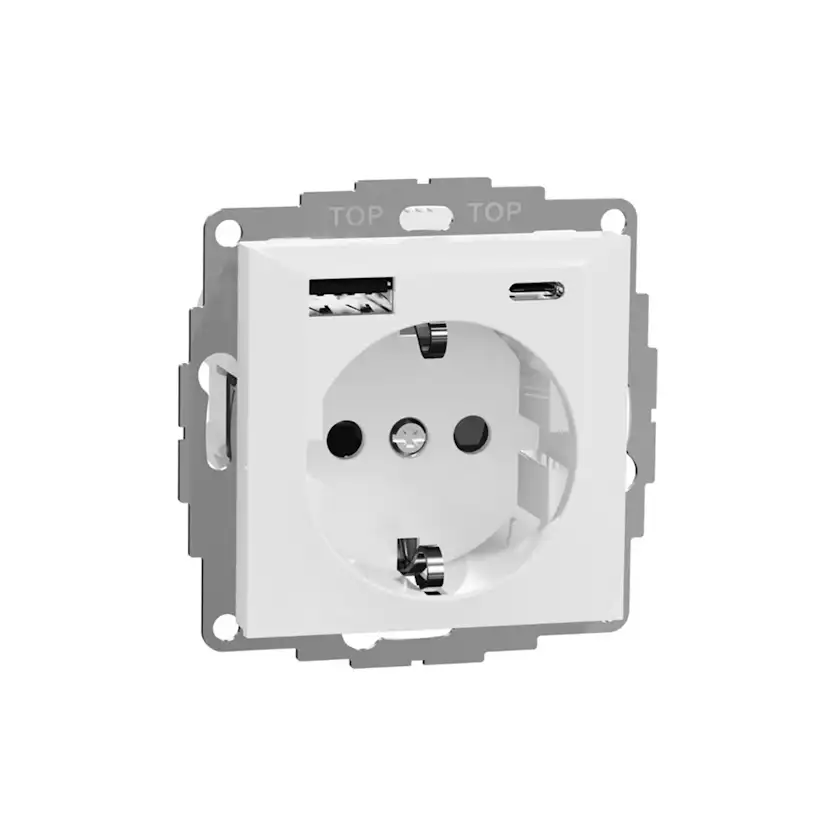 Ladduttag Elko USB A+C 3A Schuco RS Renvit