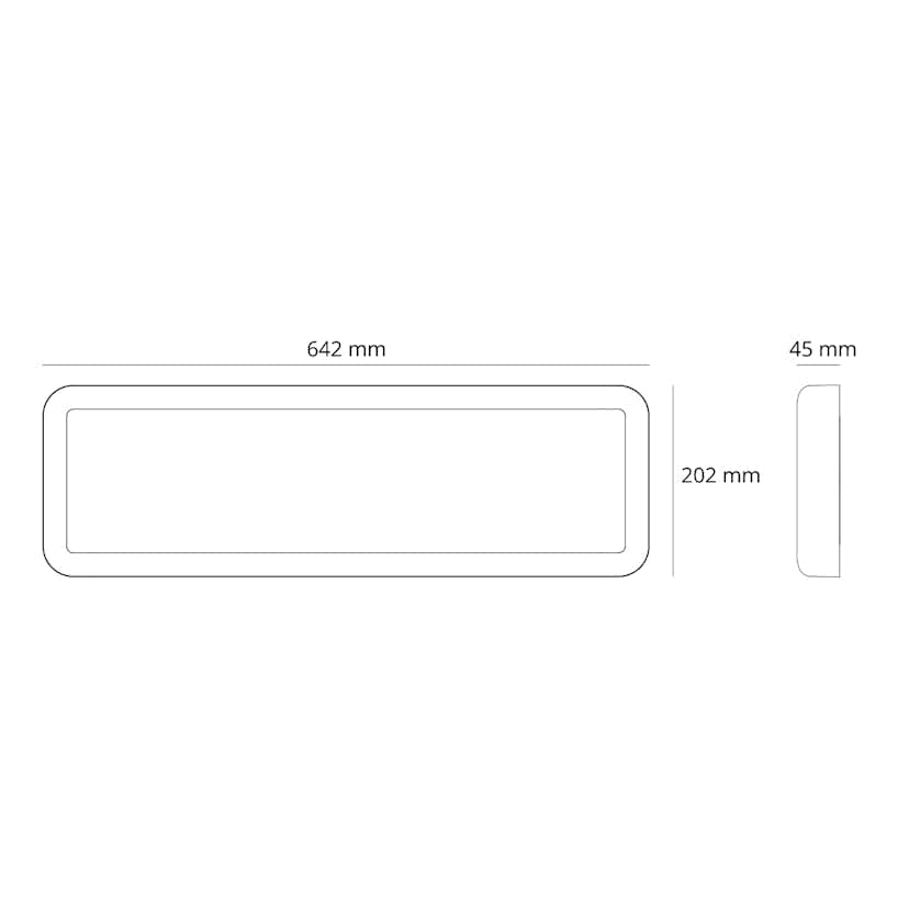 Interiörarmatur SG ARMATUREN Sense Surface 18W 1910Lm 3000K 640x200
