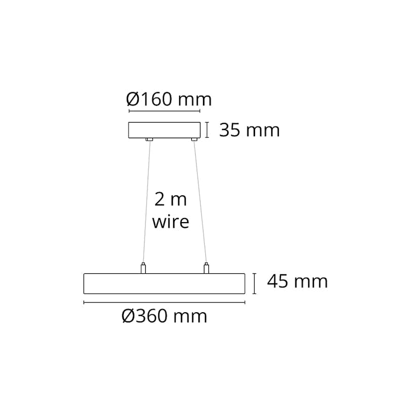 Pendelarmatur SG ARMATUREN Circulus Pendel 19W 1345Lm 3000K IP44 LED