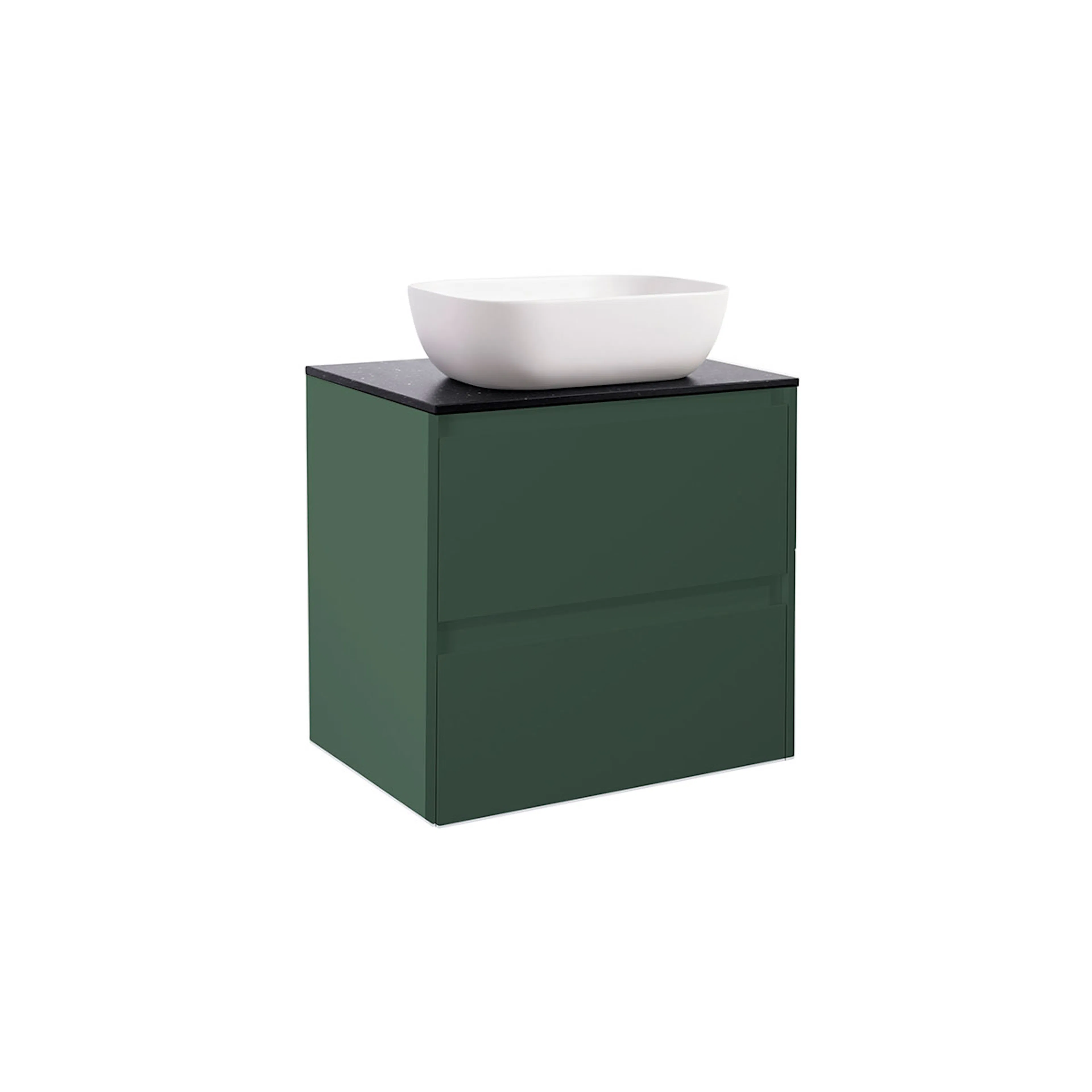 Tvättställsskåp Alterna Luxor med Bänkskiva Kvartskomposit och Rektangulärt Tvättställ