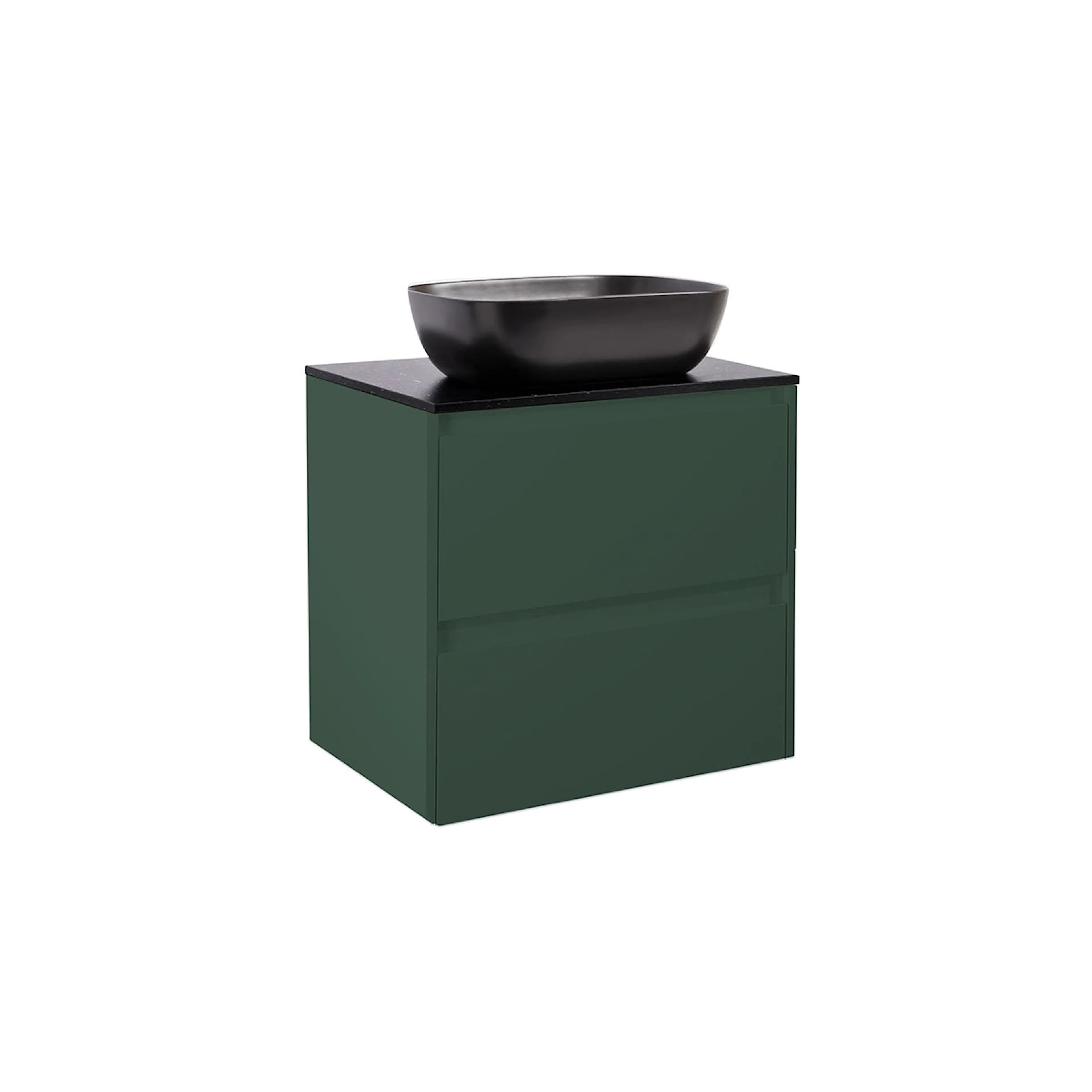 Tvättställsskåp Alterna Luxor med Bänkskiva Kvartskomposit och Rektangulärt Tvättställ