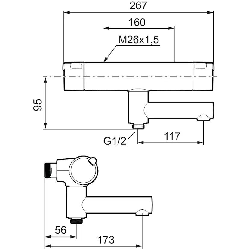 Badkarsblandare Mora MMIX II