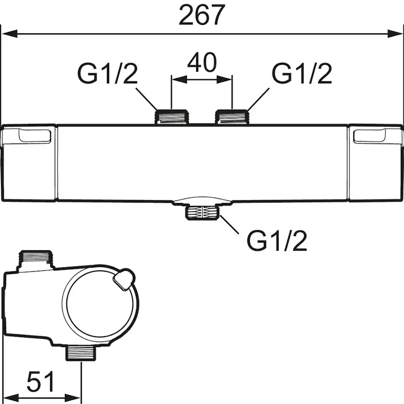 Duschblandare Mora MMIX II 40 cc