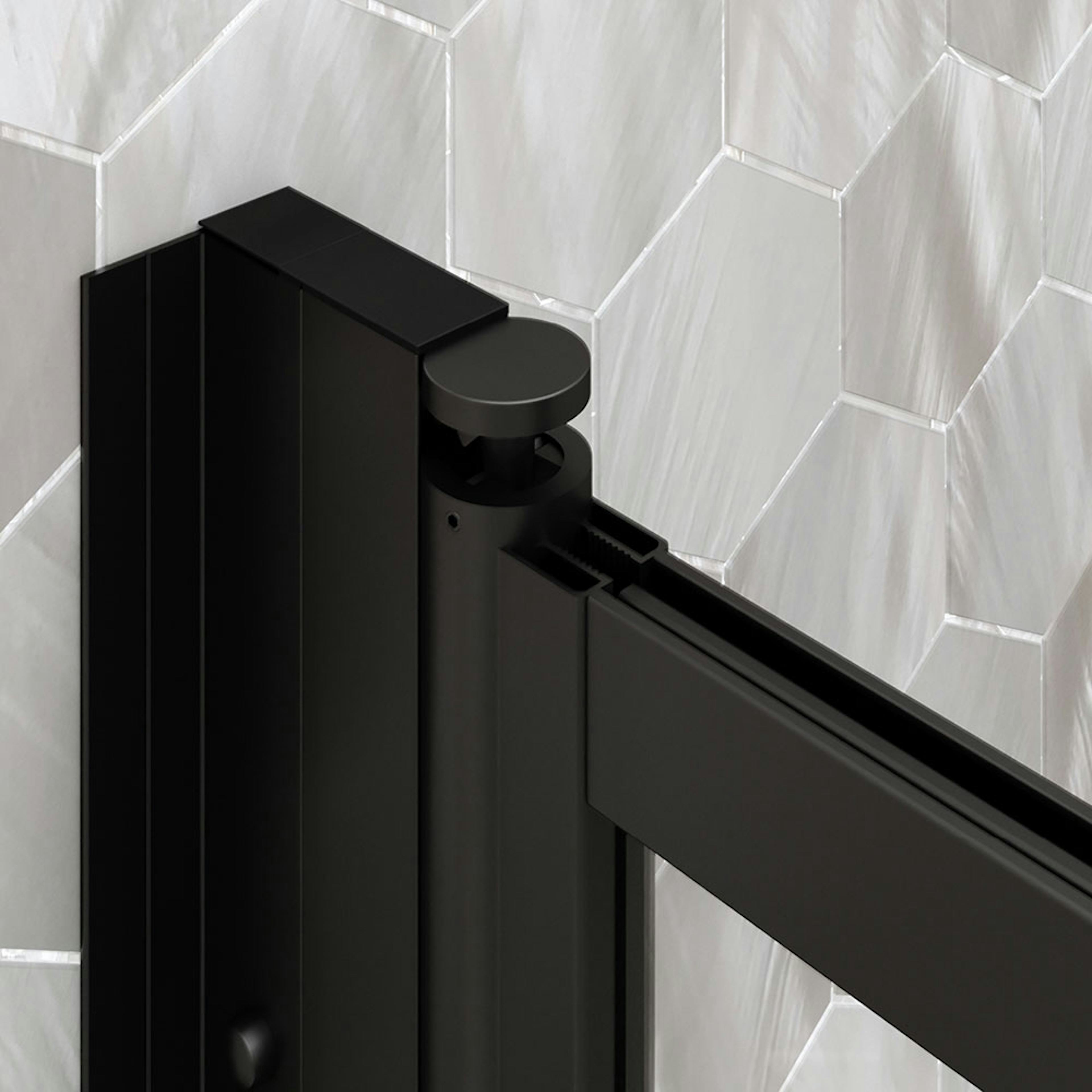 Distansprofil Hietakari för Duschvägg Bläk Vändbar/Vikbar Svart