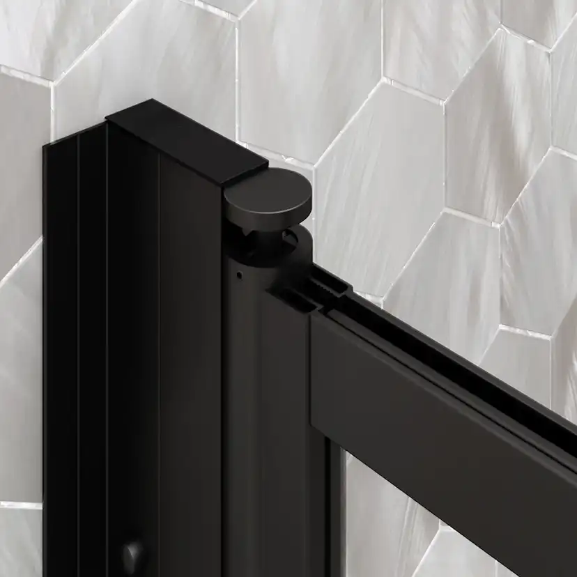 Distansprofil Hietakari för Duschvägg Bläk Vändbar/Vikbar Svart