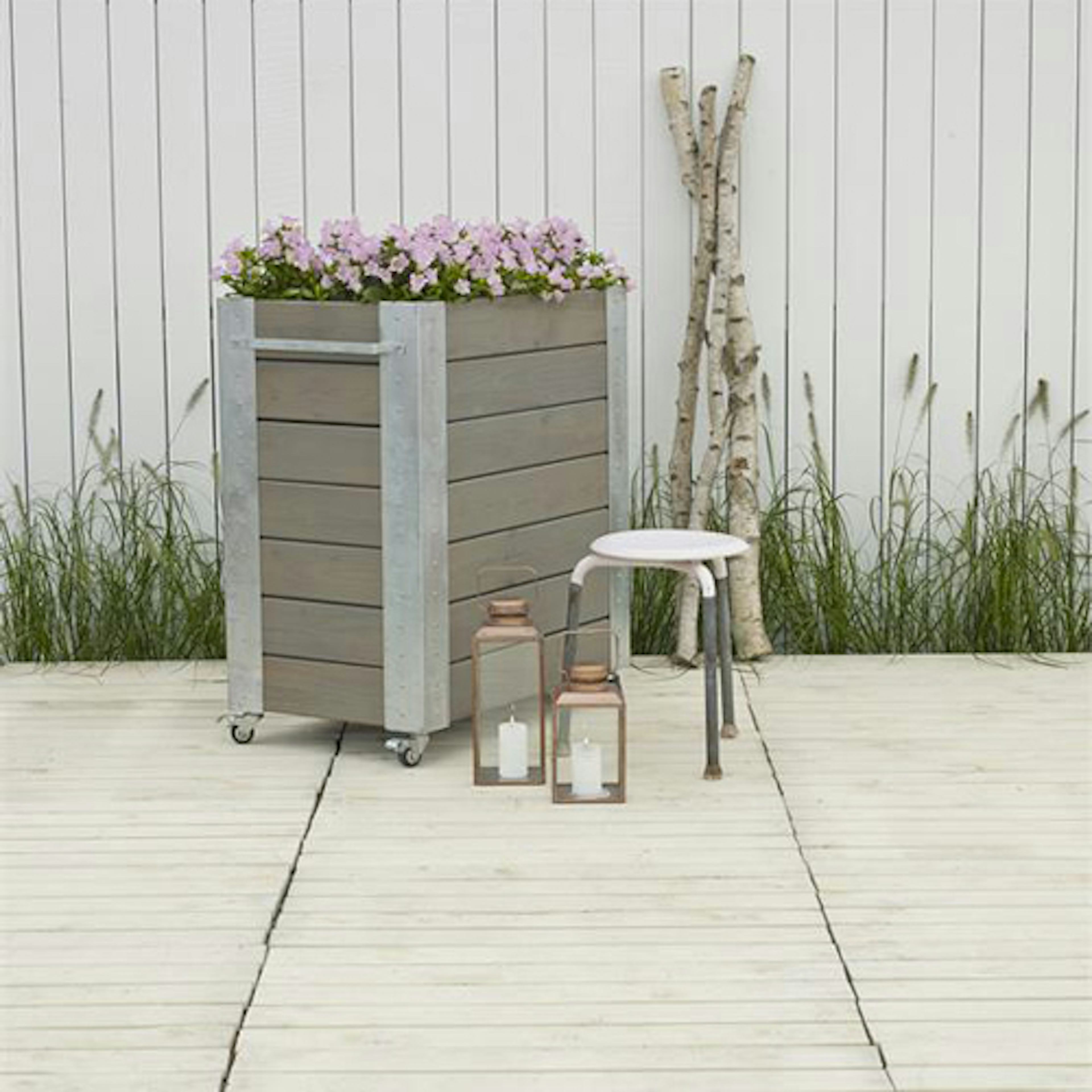 Blomlåda PLUS Cubic Gråbrun 87x50x95 cm