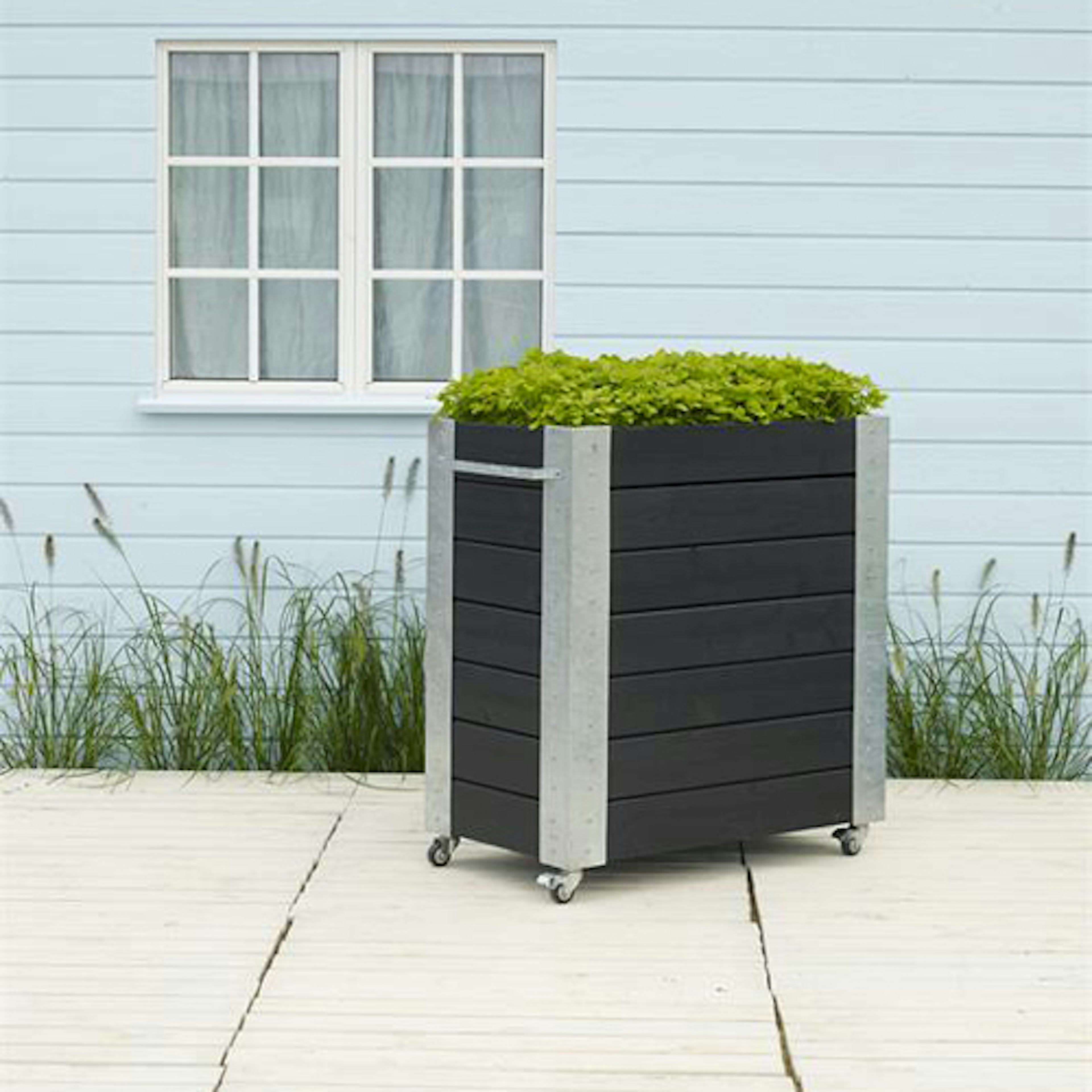 Blomlåda PLUS Cubic Svart 87x50x95 cm