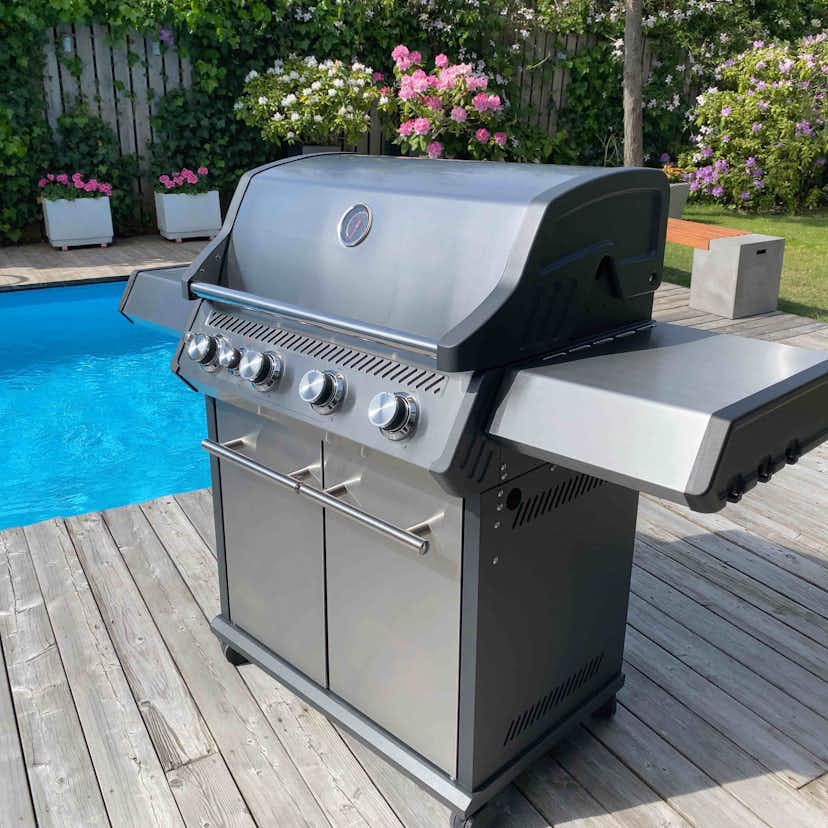 Gasolgrill Bluegaz X1 Premium Classic Rostfritt Stål & Aluminium med Sidobrännare