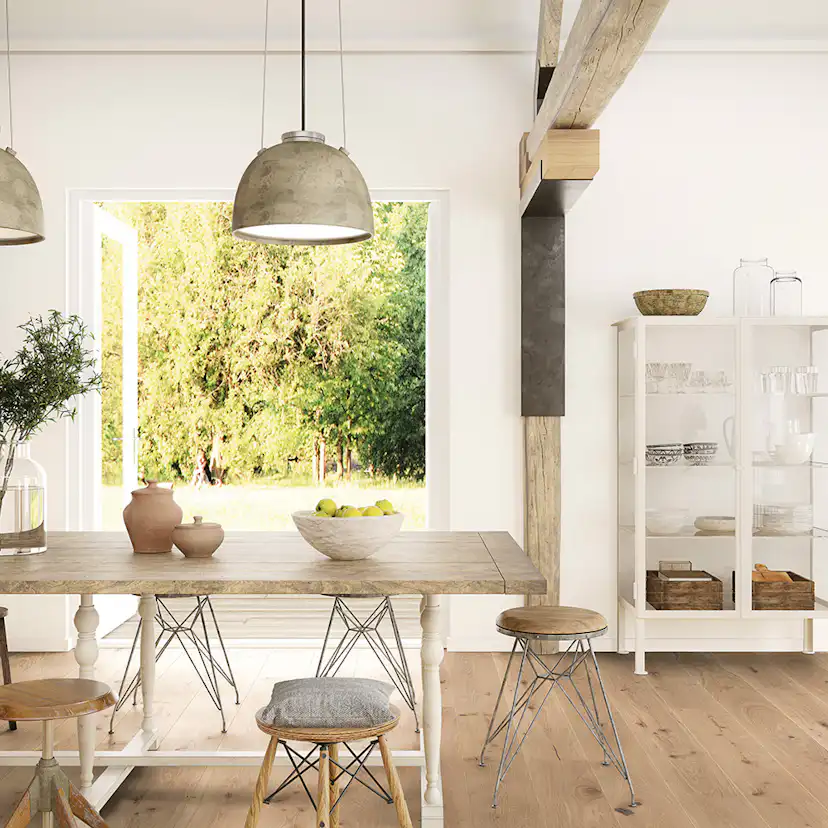 Trägolv Boen Ek Vivo Live Pure, Ultramattlackat 1-Stavs Parkettgolv