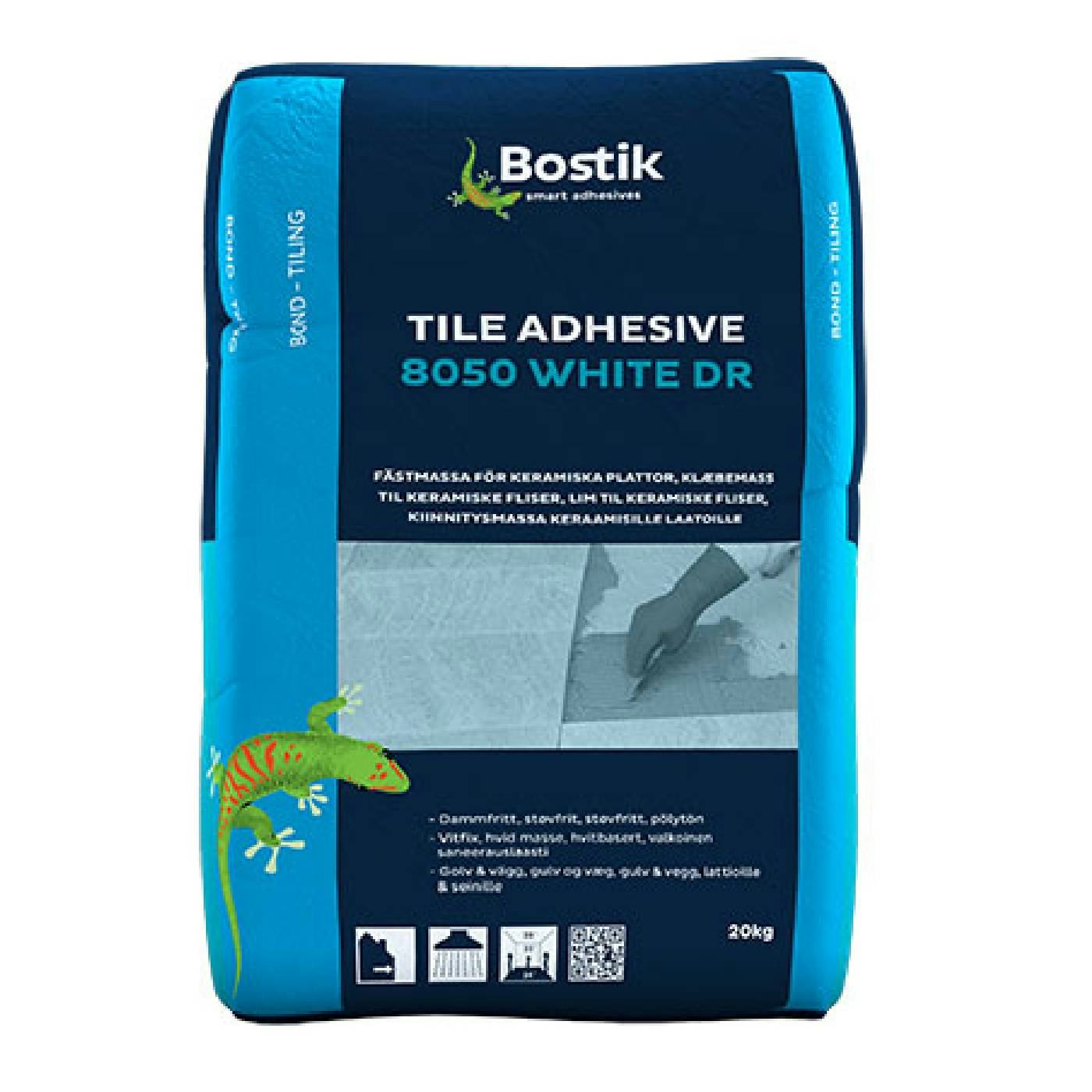 Fix Bostik Fästmassa 8050 White Dammreducerad 20 kg