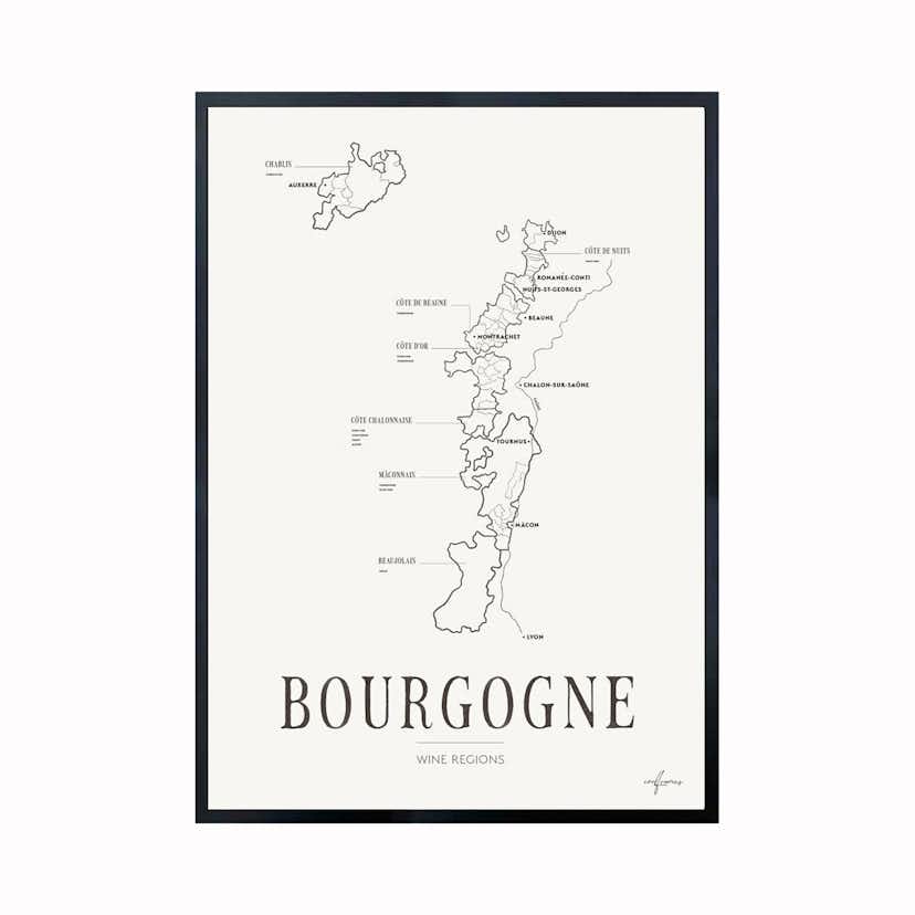 Poster Corkframes Vinkarta Bourgogne