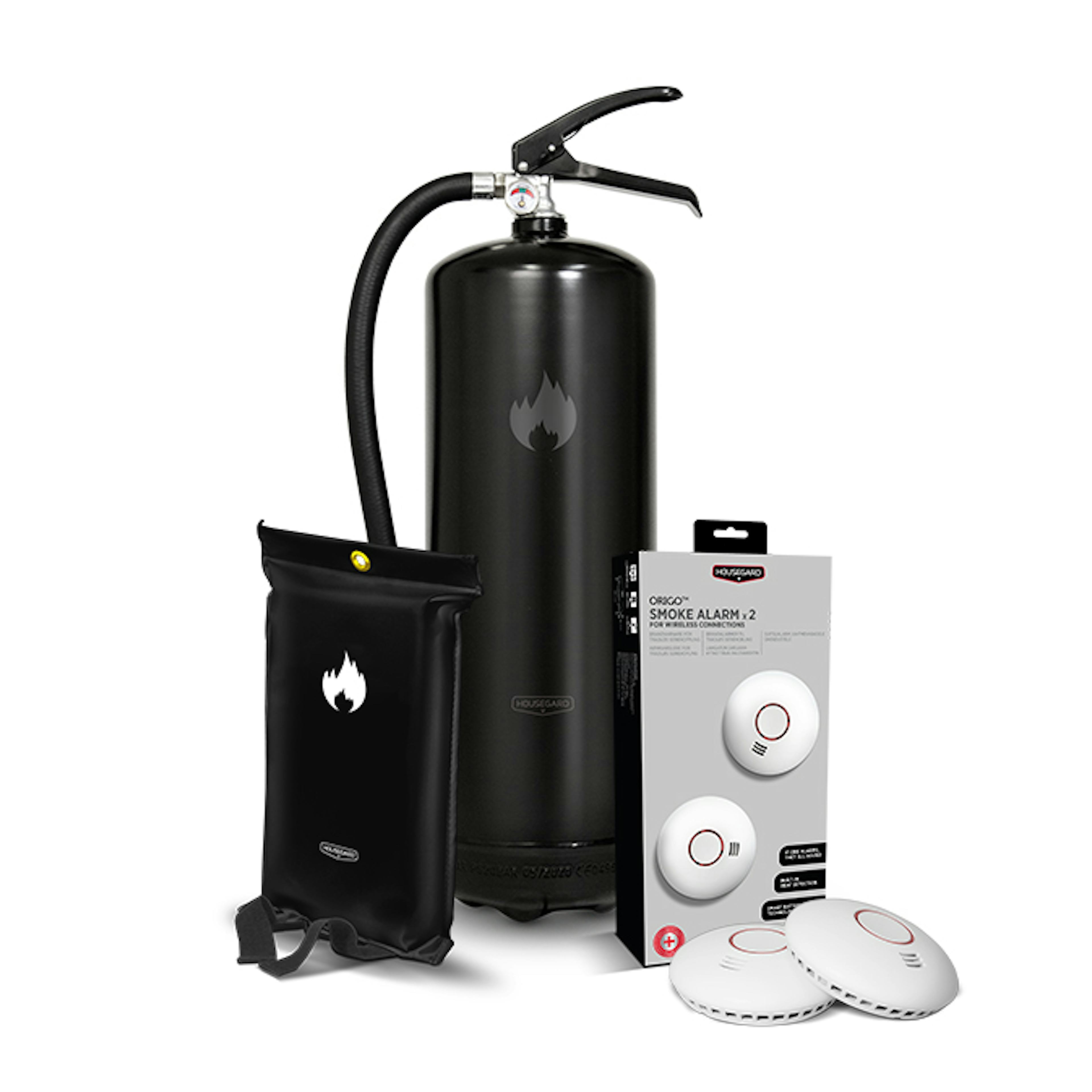 Brandskydd Housegard Lägenhetspaket Black Design