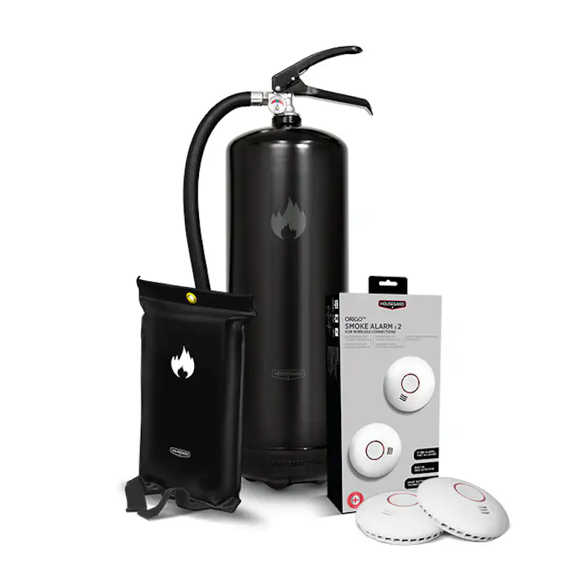 Brandskydd Housegard Lägenhetspaket Black Design