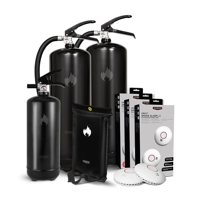 Brandskydd Housegard Stora Villapaketet Black Design