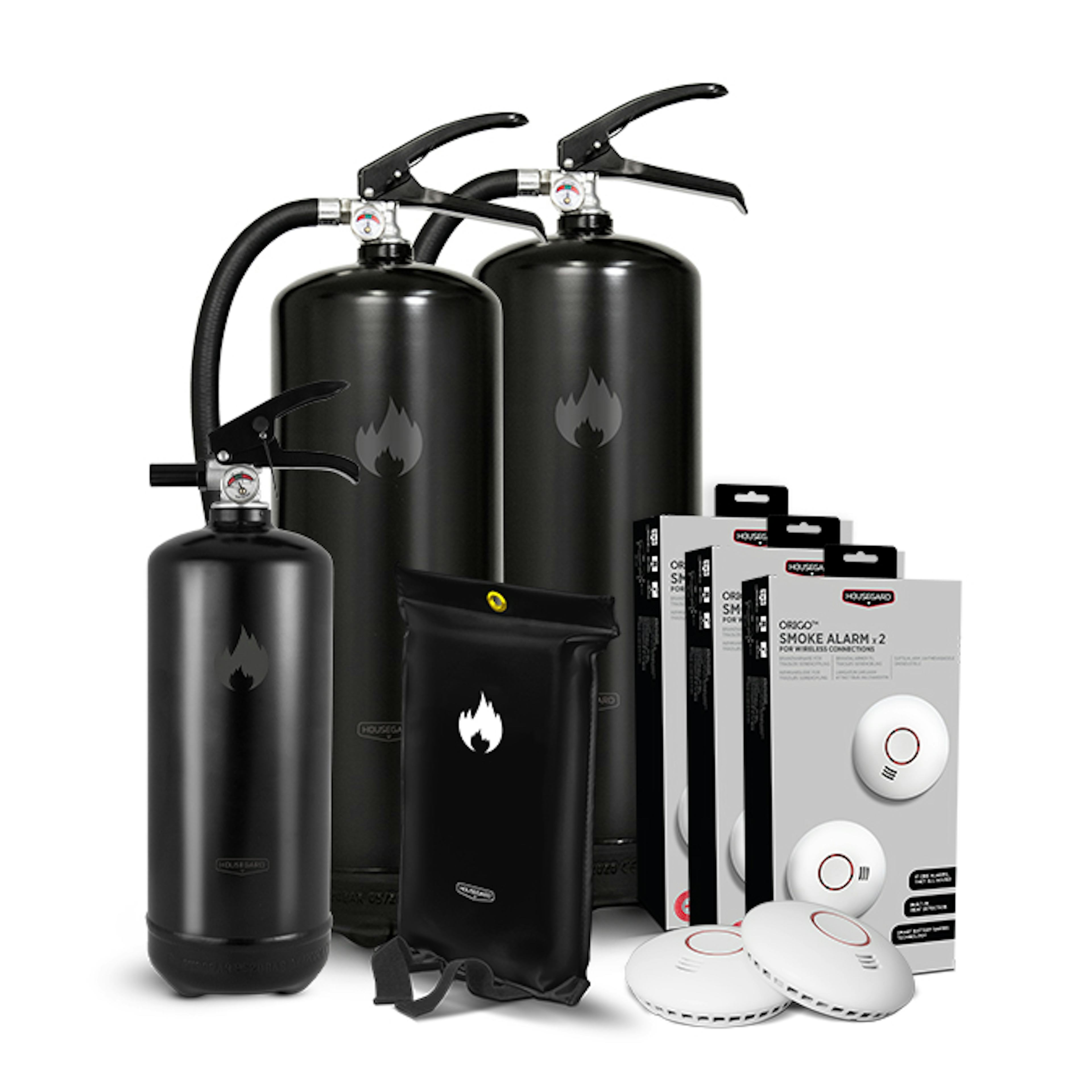 Brandskydd Housegard Stora Villapaketet Black Design