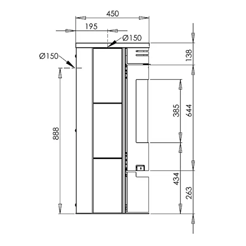 Braskamin Aduro 1.1 SK Fristående i Täljsten 9kW