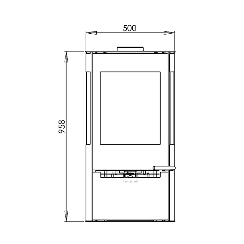 Braskamin Aduro 9 Air Fristående med Sidoglas 6kW