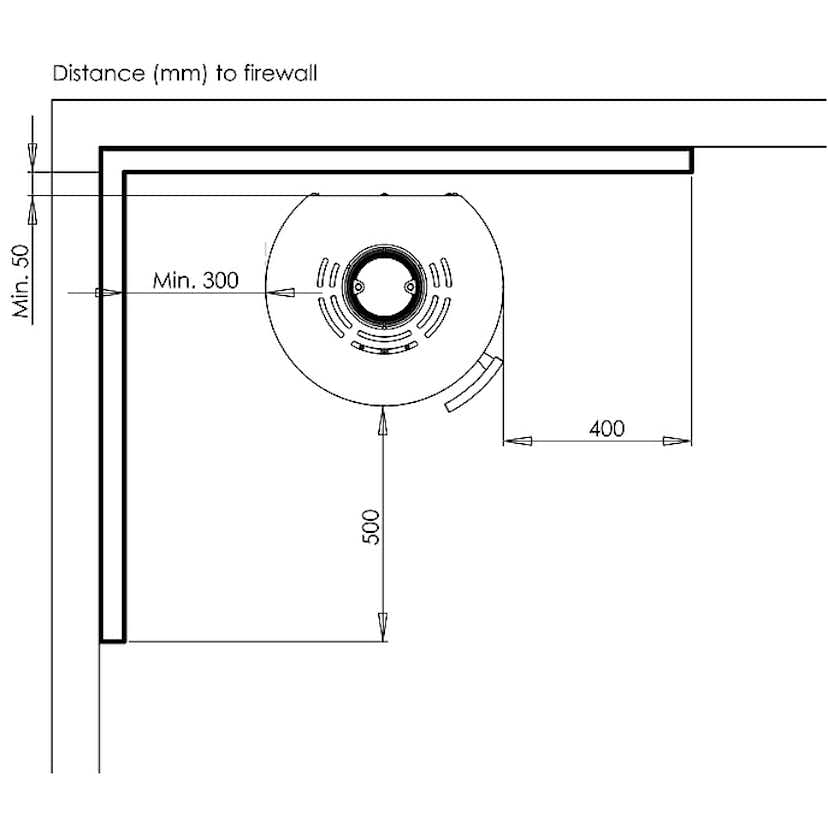 Braskamin Aduro 9.4 Vägghängd Med Sidoglas, Svart