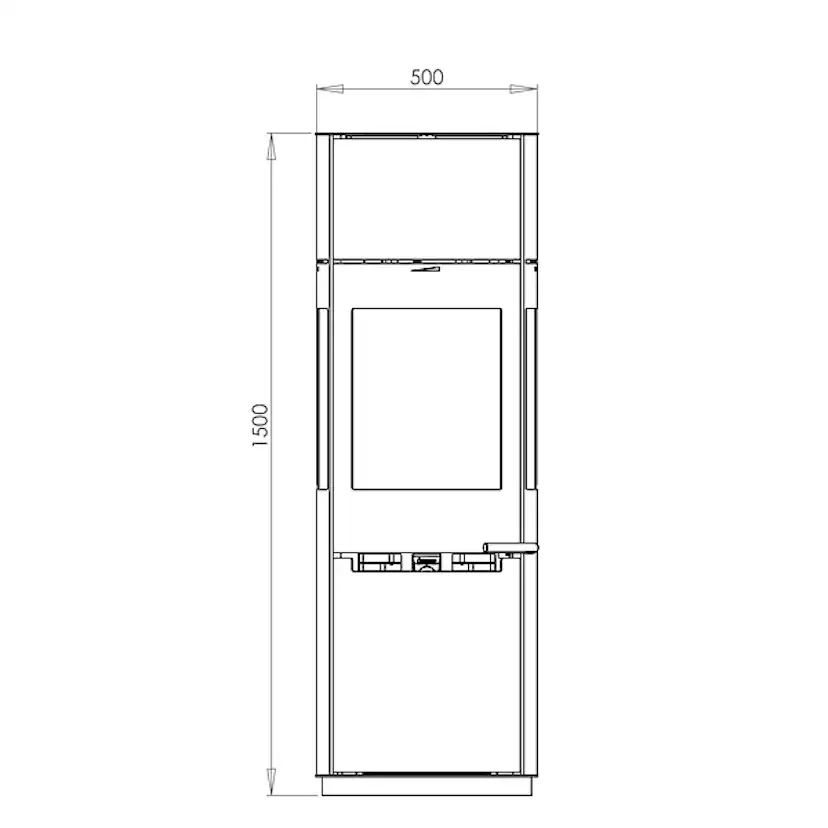 Braskamin Aduro 9.7 Fristående med Sidoglas 9kW
