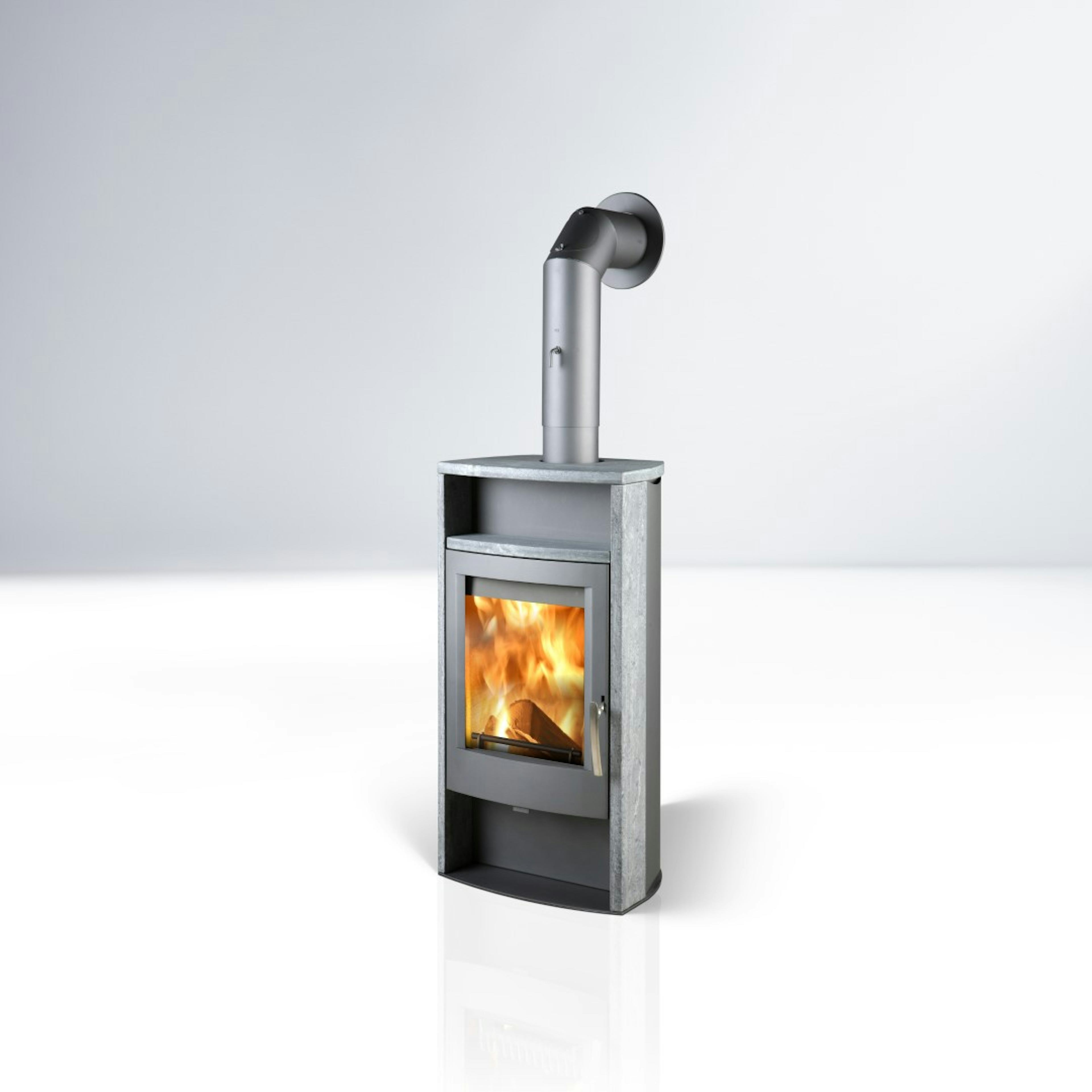 Braskamin Kaminexperten Alvesta i Svart Stål/Täljsten