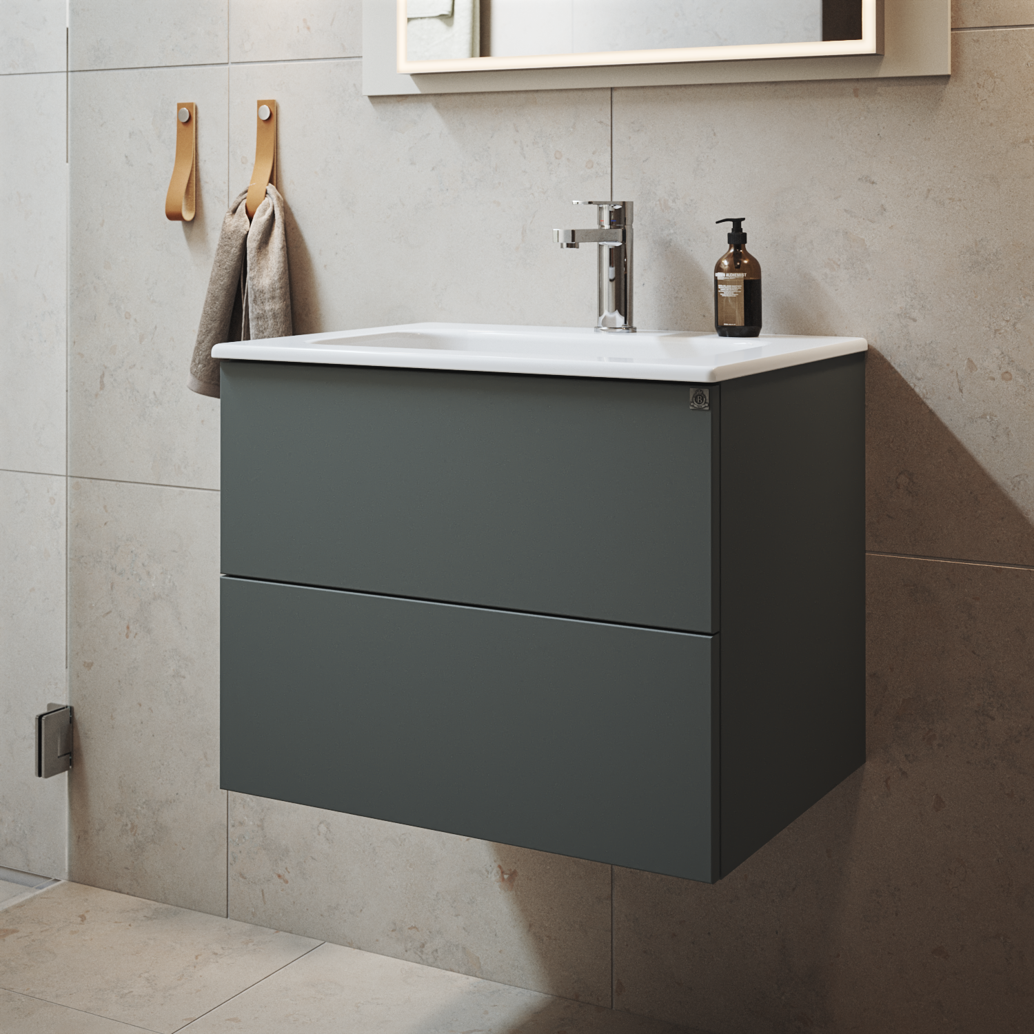 Tvättställsskåp Ballingslöv KC60BT60PT Bright med Tvättställ