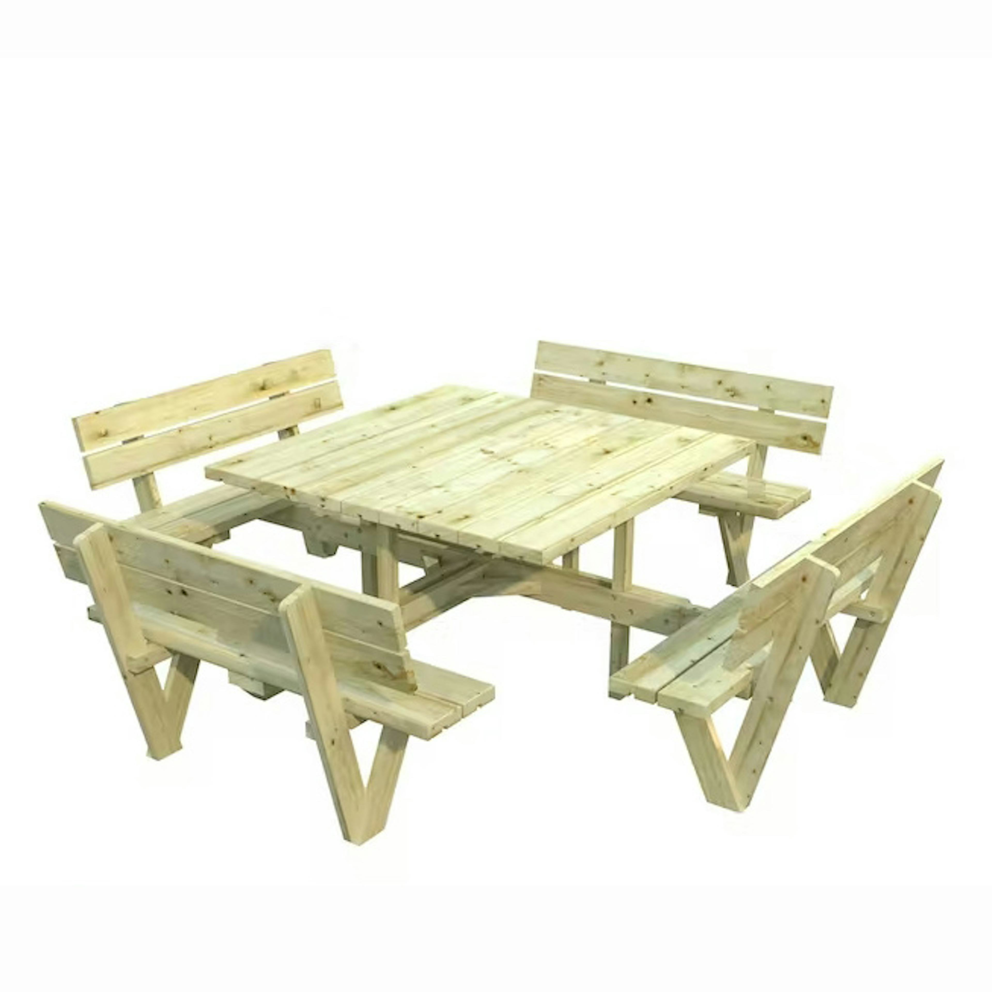 Picknickbord Palmako Arthur med Ryggstöd Utomhus