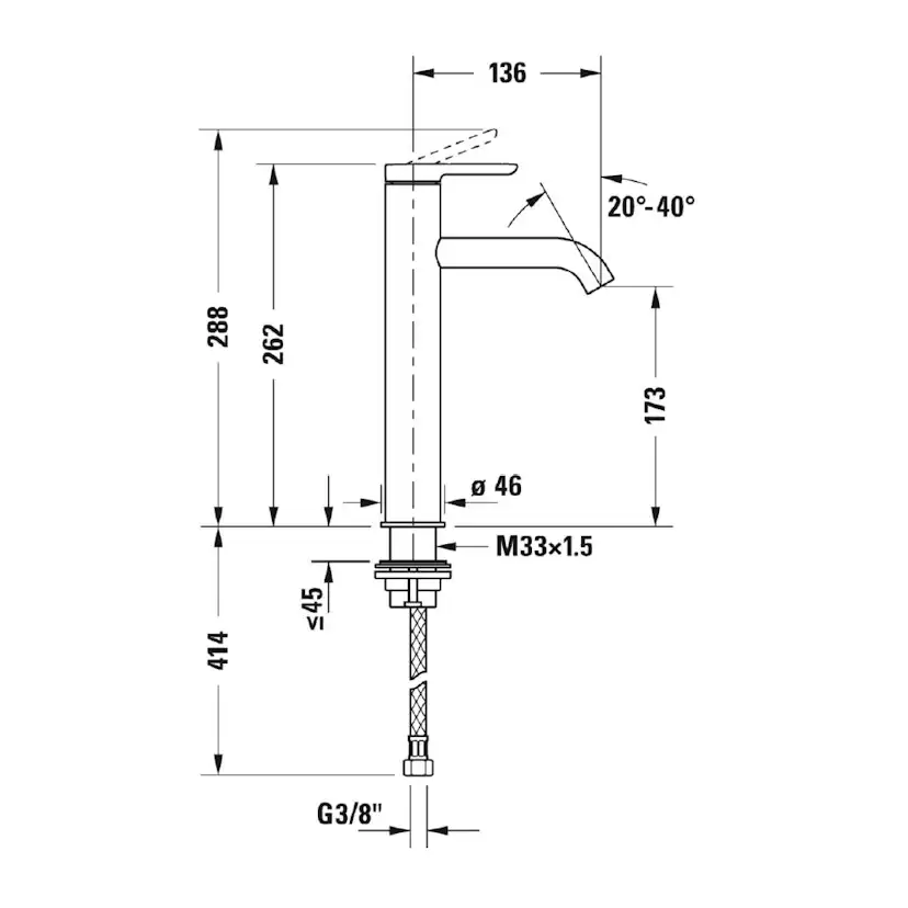 Tvättställsblandare Duravit C.1