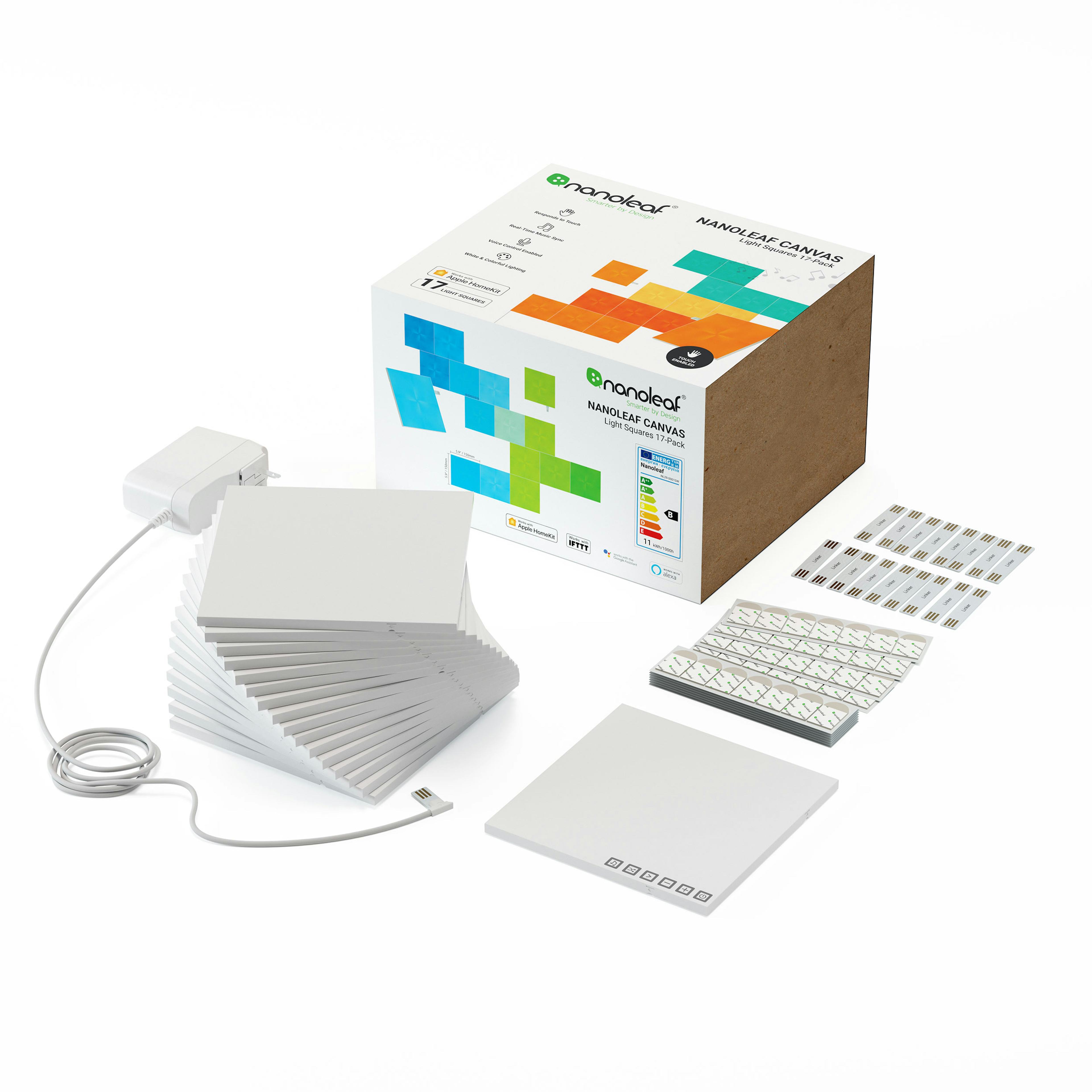 Belysningssystem Nanoleaf Canvas Startkit 17-pack