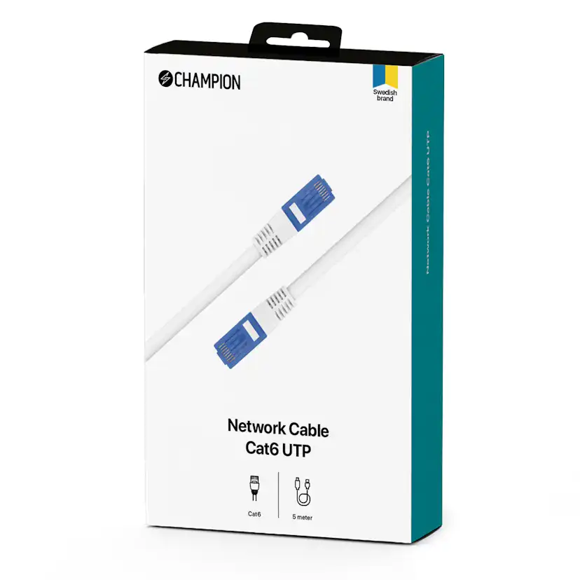 Nätverkskabel Champion CAT6 UTP 5.0m