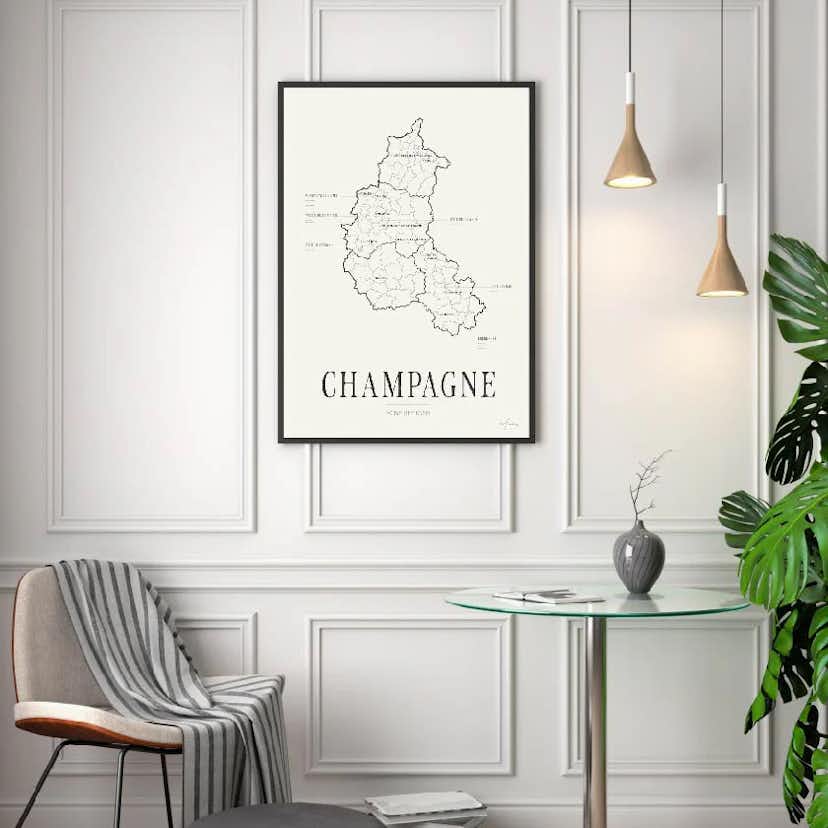 Poster Corkframes Vinkarta Champagne