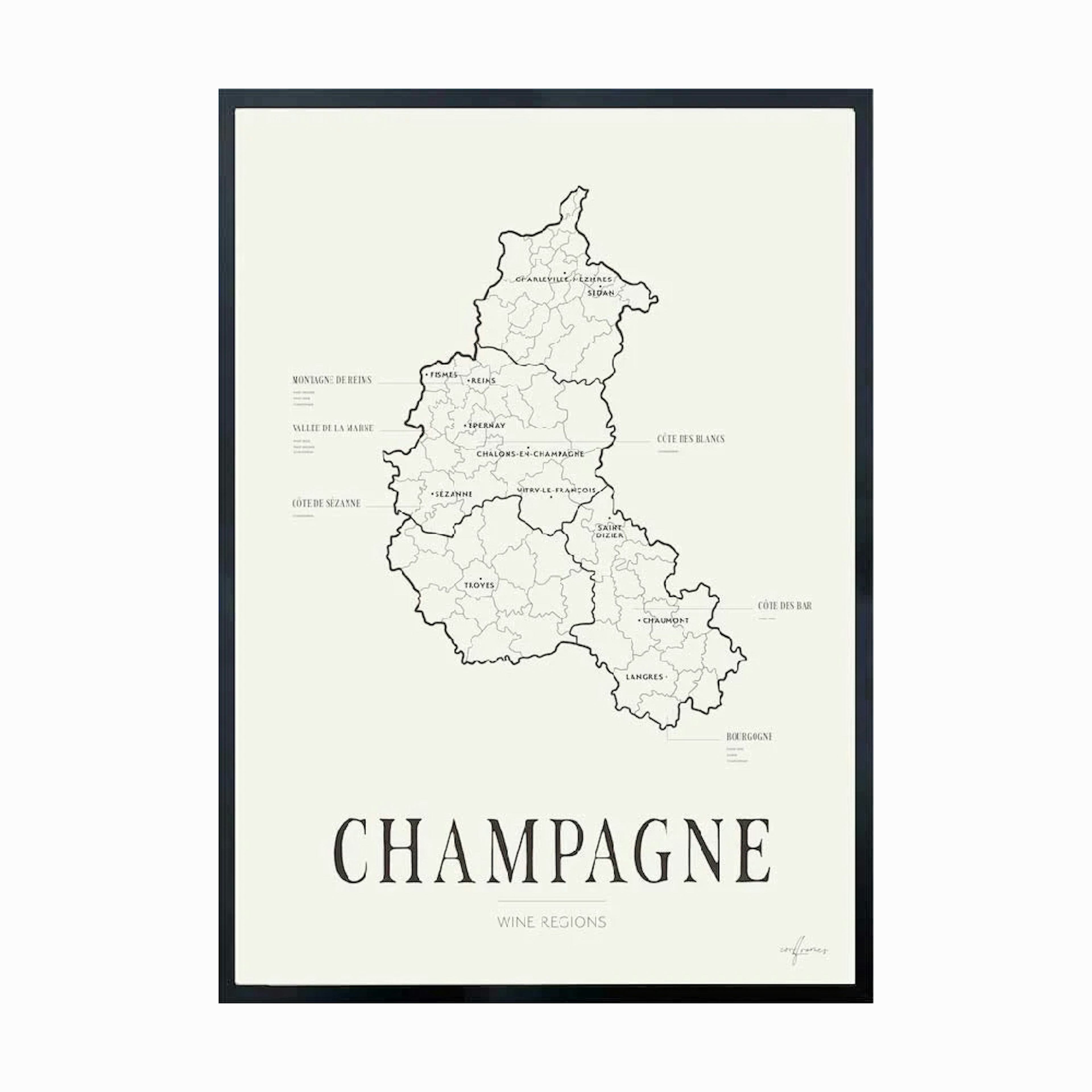 Poster Corkframes Vinkarta Champagne