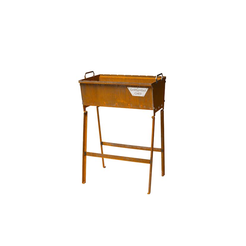 Kolgrill GrillSymbol Naked Chef XS Cortenstål Bordsgrill