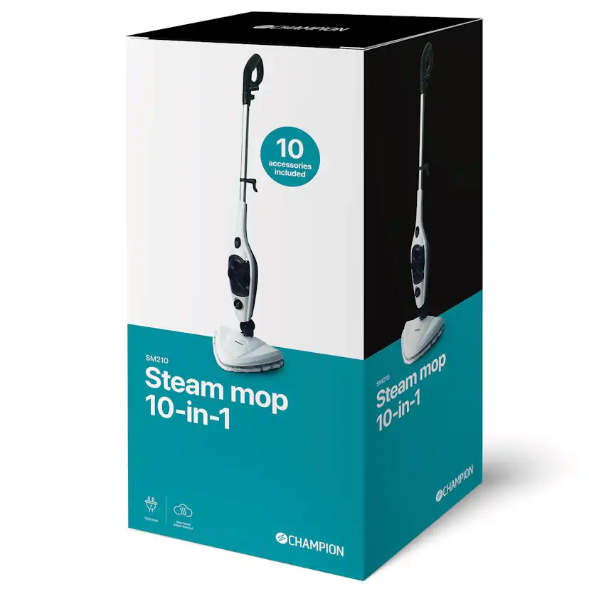 Ångmopp Champion 10-in-1 1500W SM210 Vit/Svart