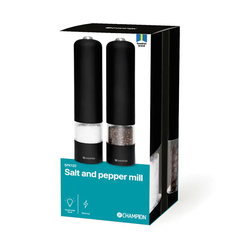 Salt- och Pepparkvarn Champion SPK120 Mattsvart