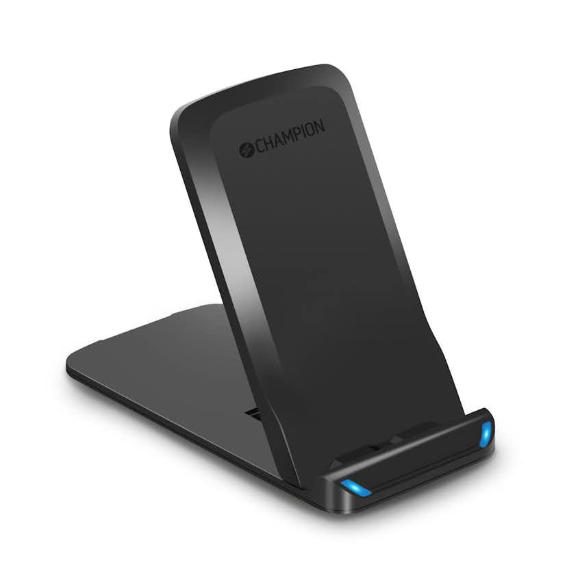 Trådlös Champion Laddare 10W QI Stående Svart
