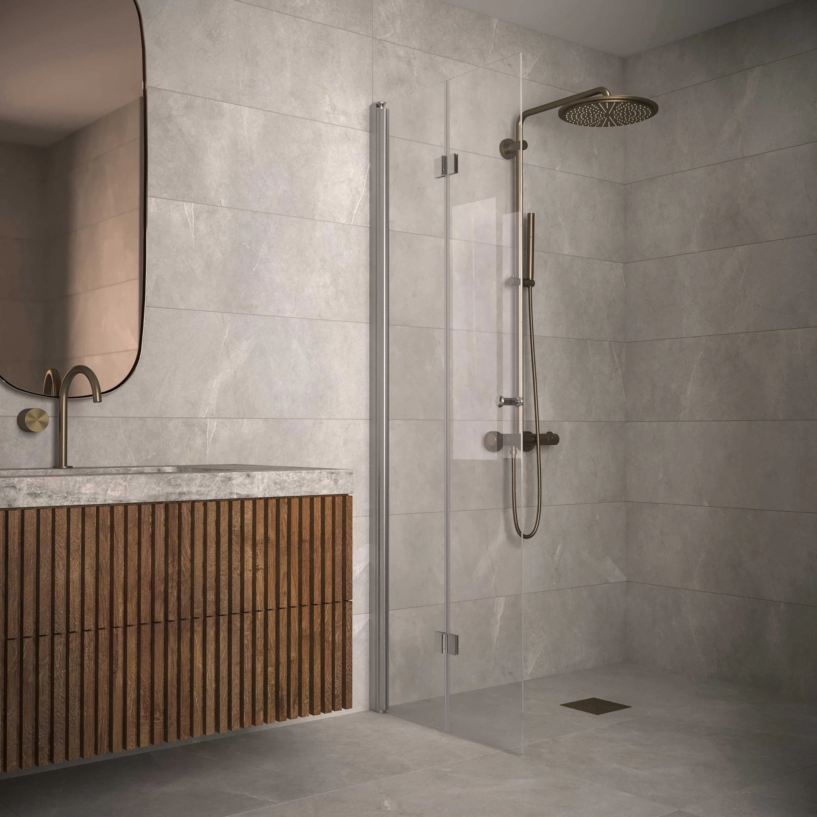 Duschdörr Hietakari Classic 103 Vikbar