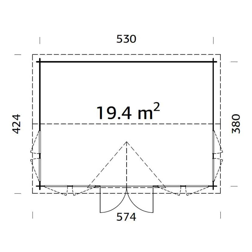 Stuga Palmako Claudia 20,1 m2