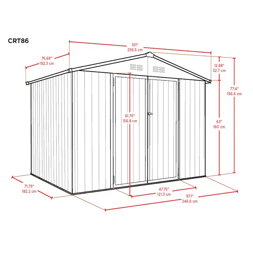 Förråd gop Cover-It 4,5 m² Mörkgrå Redskapsbod