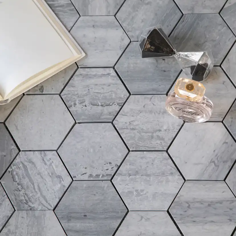 Natursten ArtStone Norway Blue Hexagon Polerad 10x10 cm