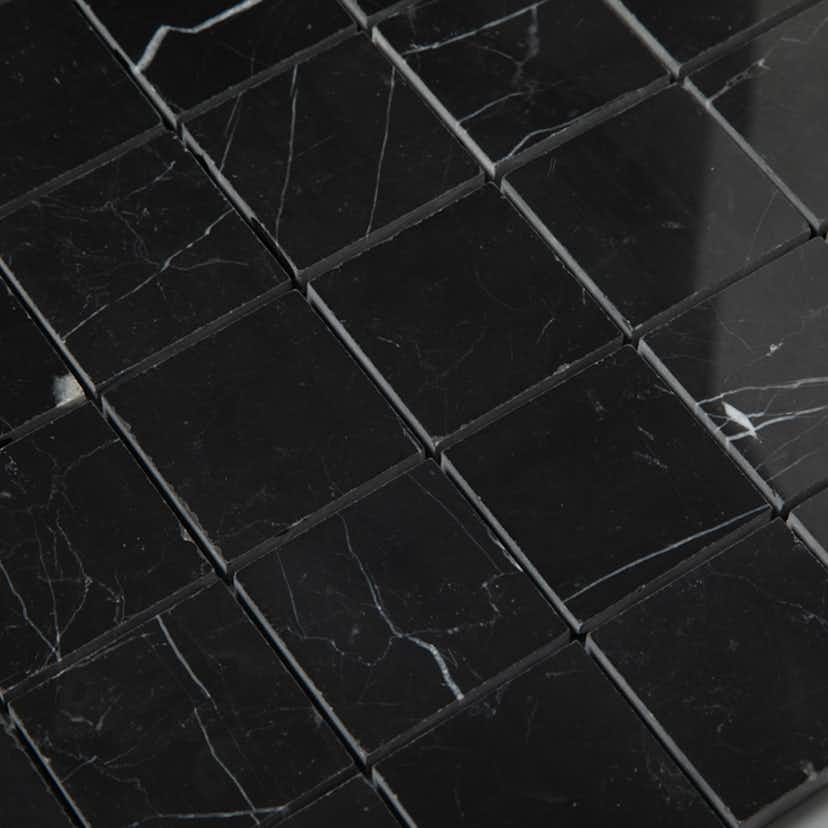 Natursten ArtStone Nero Marquina Polerad 5x5 cm