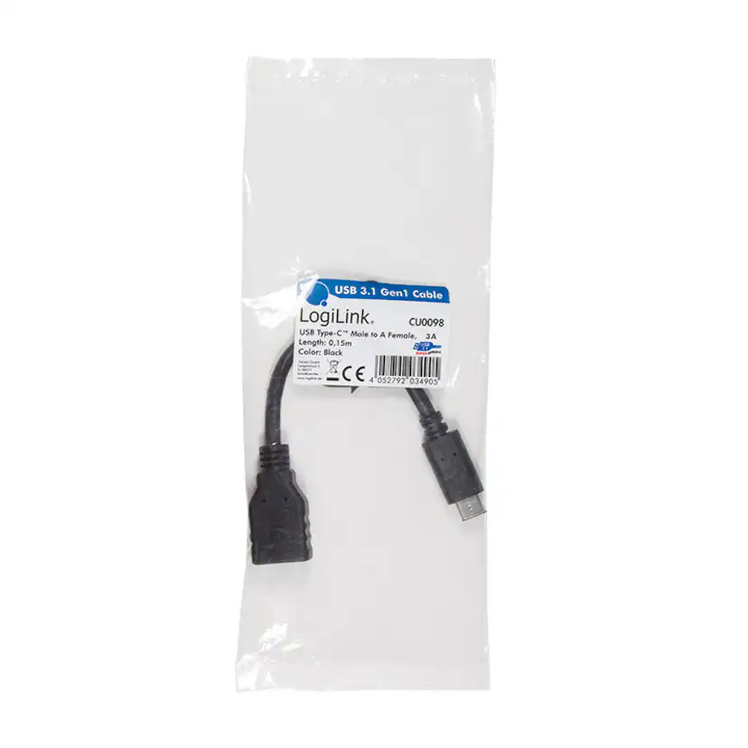 Adapter LogiLink USB 3.1 USB-C Hane till USB-A Hona