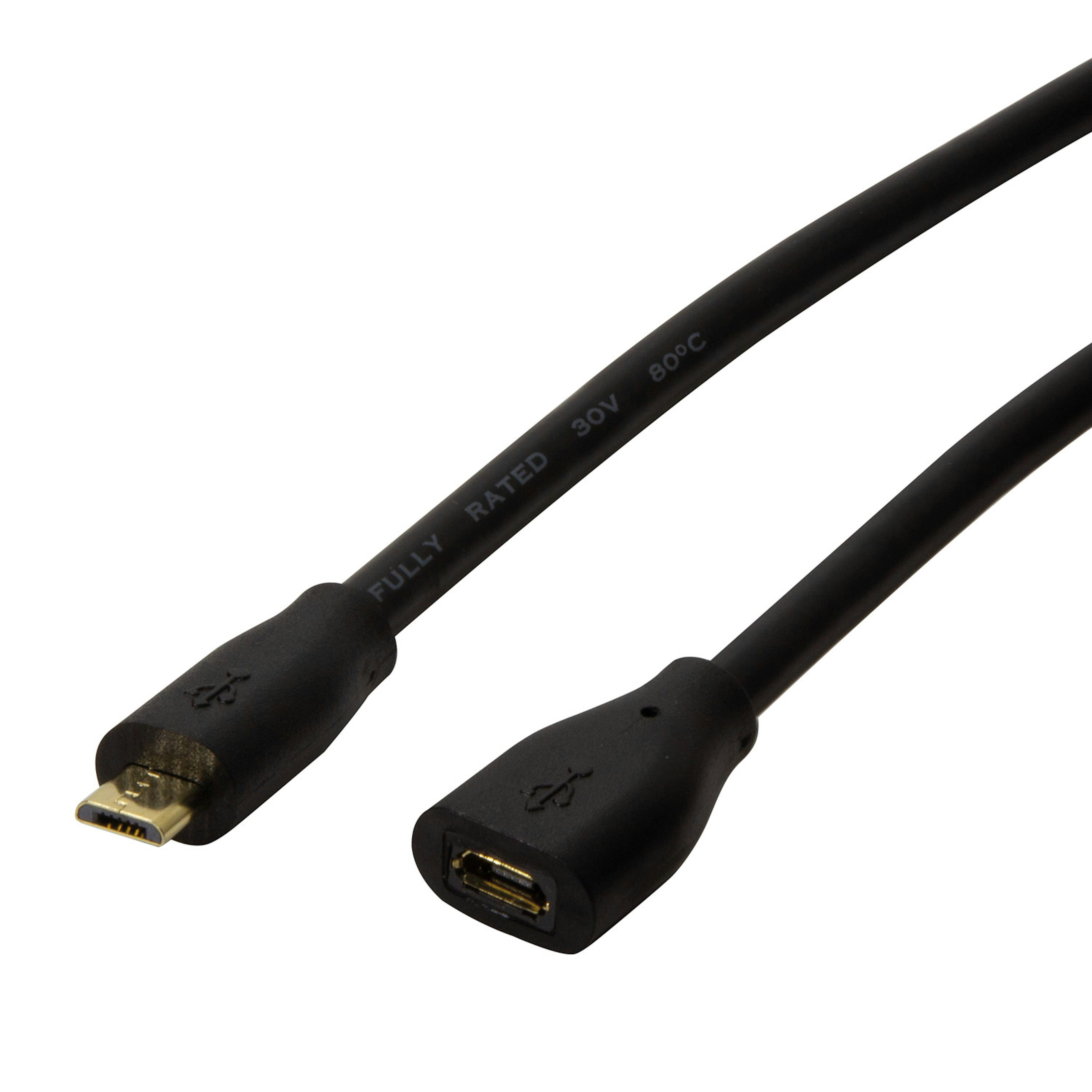 Förlängningskabel LogiLink MicroUSB 3 m