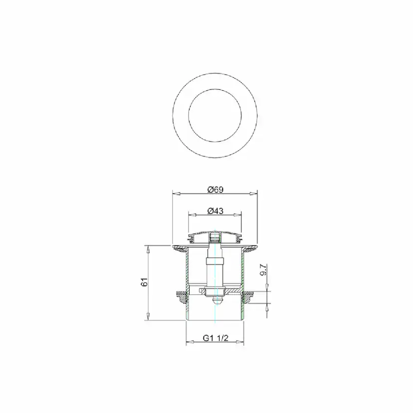 Bottenventil Burlington CW2 till Badkar
